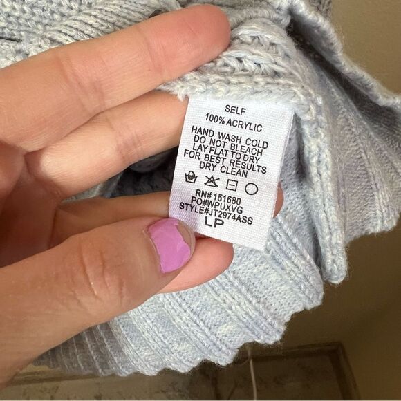 ✨ Common Threads Women’s Light Blue Cardigan Sweater Large Petite - Picture 7 of 10